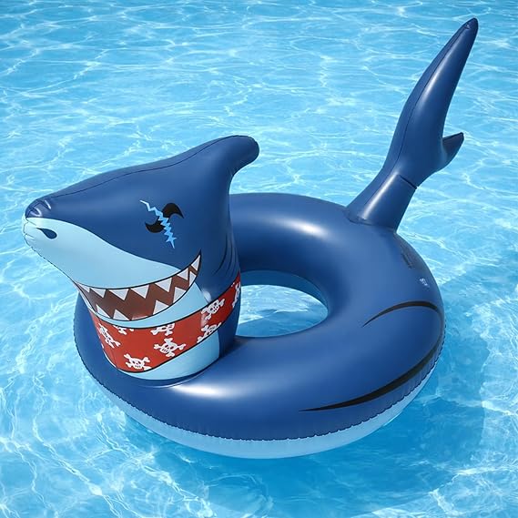 Moko Inflatable Swimming Rings, Pool Floats Swim Tubes Rings Round Shape Cute Cartoon Design Beach Water Lounge Inflatable Raft Party Supplies for Kids