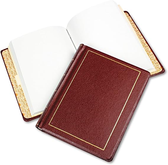 Wilson Jones Corporate Minute Book, Letter Size 8.5 x 11 Inches, 125 Pages/250 Sides, Red (W0396-11)