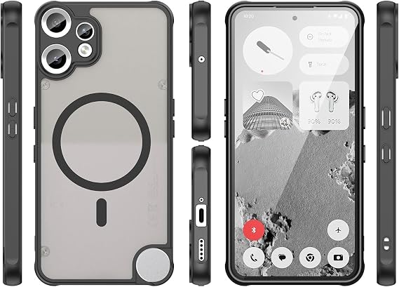 Compatible with Nothing CMF Phone 2 Pro Case Cover,Compatible with MagSafe,Anti-Fall,Compatible with Nothing CMF Phone 2 Pro Cell Protective Case Black