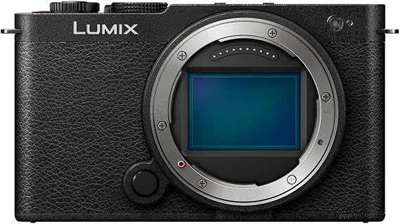 Panasonic Lumix S9, Full Frame Mirrorless Open Gate Vlogging Camera, Black, Body only, 24.2MP, 6K /4K Video, 779 Point PDAF, Image Stabilisation, Free-Angle Screen, 5Ghz WiFi