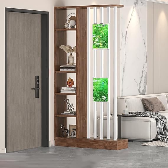 Wall Room Divider, Freestanding Room Divider with Shelves,Divider Screen with Storage,Wall Divider for Room Separation, for Home & Office