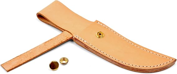 Natural Leather Knife Sheath with Brass Clasp SHE5