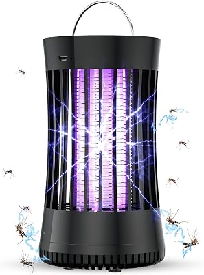 AICase Portable USB Electronic Rechargeable Mosquito Killer LampBug Zapper for Summer Trip,Outdoor Camping,Patio,Home and Garden,Trap Indoor,Moth TrapBug KillerMosquito Killer LightBlack