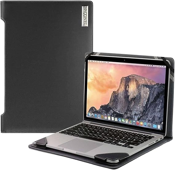 Profile Series - Black Leather Laptop Case Compatible with GEEKOM GeekBook X16 Pro 16" Laptop
