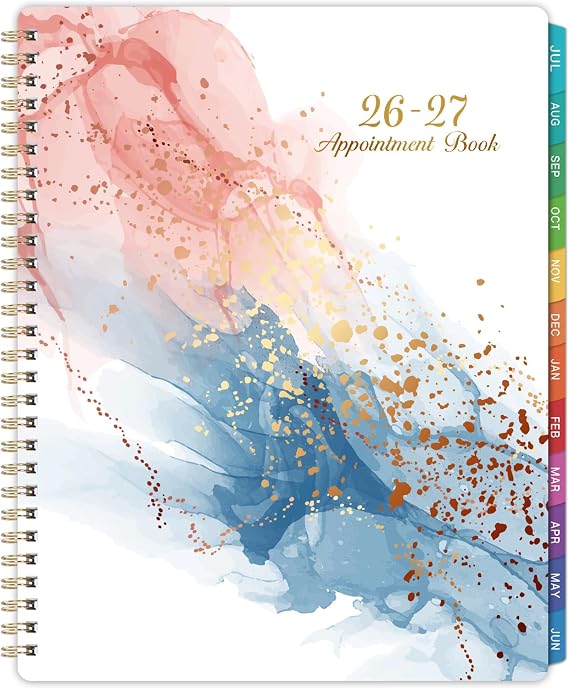 2026-2027 Appointment Book - 2026-2027 Daily Planner, Jul. 2026 - Jun. 2027, 8.5'' x 11'' Hourly Planner 2027, Calendar Planners With Tabs, Flexible Cover