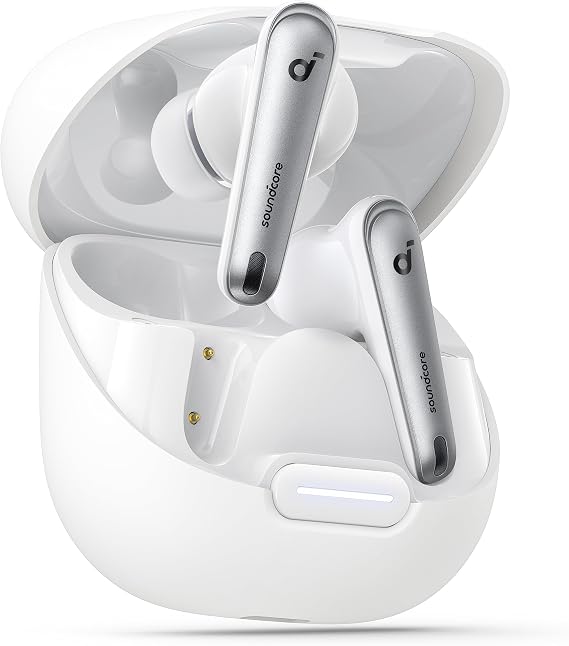 Anker Soundcore Liberty 4 NC White | （Blueooth 5.3） 完全ワイヤレスイヤホン/ウルトラノイズキャンセリング 3.0 / ワイヤレス充電/マルチポイント接続/外音取り込み / 最大50時間再生 / ハイレゾ対応 / IPX4防水規格 / PSE技術基準適合