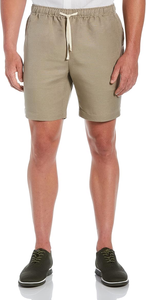 Cubavera Men's Linen-Blend Pull on Drawstring Short