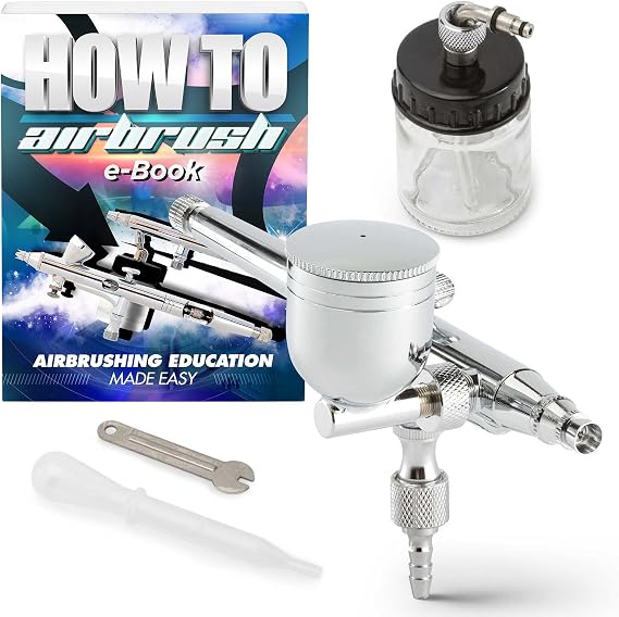 PointZero Dual-Action 7cc/22cc Side-Feed Airbrush Set - .3mm Nozzle