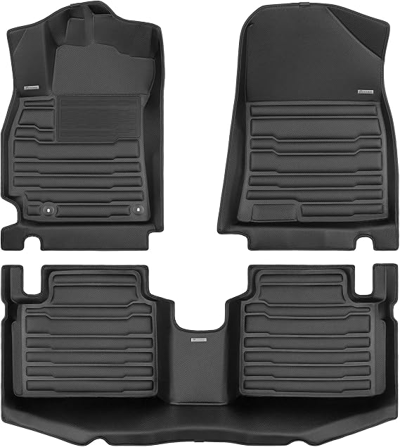 TuxMat - for Hyundai Elantra Sedan 2021-2027 Models - Custom Car Mats - Maximum Coverage, All Weather, Laser Measured - This Full Set Includes 1st and 2nd Rows