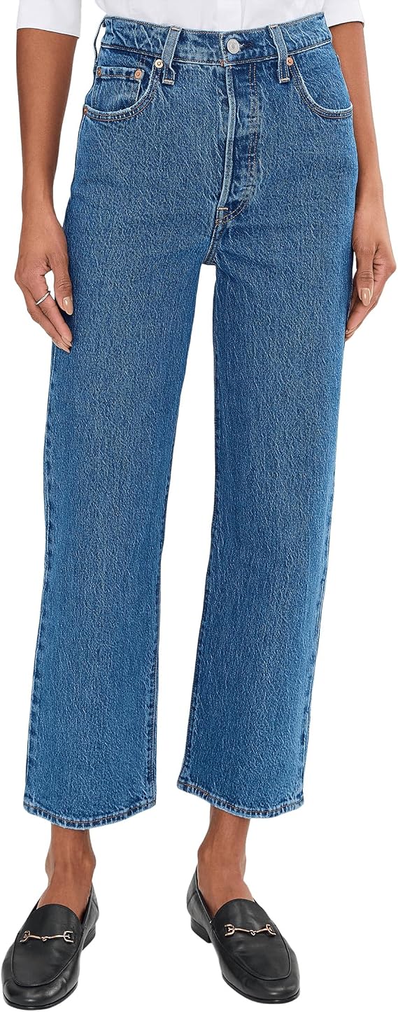 Levi's Womens Premium Ribcage Straight Ankle Jeans