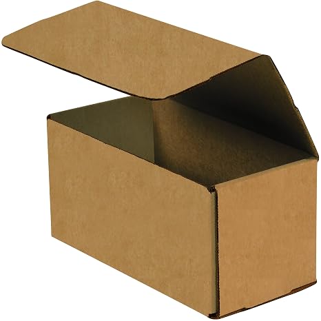 Boxes Fast BFM1064K Corrugated Cardboard Mailers, 10 x 6 x 4 Inches, Tuck Top One-Piece, Die-Cut Shipping Cartons, Medium Brown Kraft Mailing Boxes (Pack of 50)