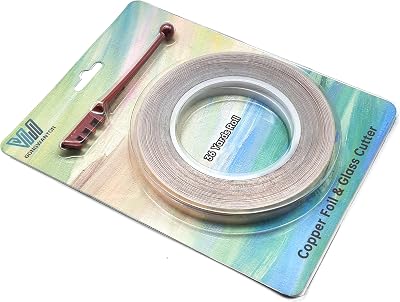 14 Silver Backed Copper foil for Stained Glass Project, DIY Crafts, 2Rolls