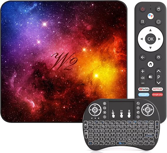 Android TV Box, Quad-Core 4GB RAM 128GB ROM, 8K UHD 3D, Wifi 6,BT5.0
