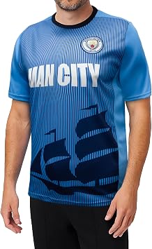 Icon Sports Officially Licensed Manchester City FC Game Day Shirt - Unisex Adult