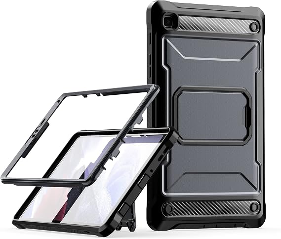 Case for Samsung Galaxy Tab A7 Lite 8.7''2021 (SM-T220/T225)-Heavy Duty Rugged Shockproof Protective Cover-360 Full Body Stand(Grey)
