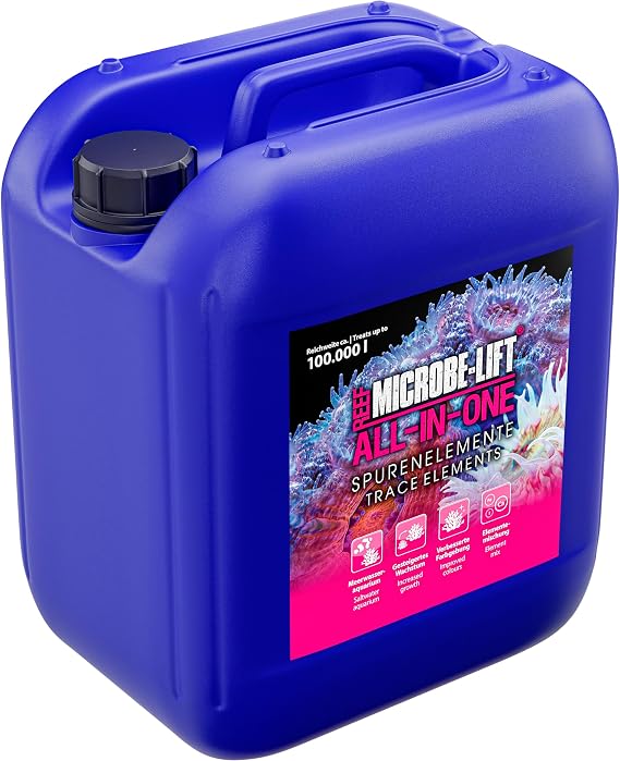 Coral Supplement Marine Aquarium 5000 ml - All-in-One Complete Corals | complete supply, trace elements, minerals, with calcium, iodine, strontium, vitamins, SPS, LPS, coral keeping, saltwater