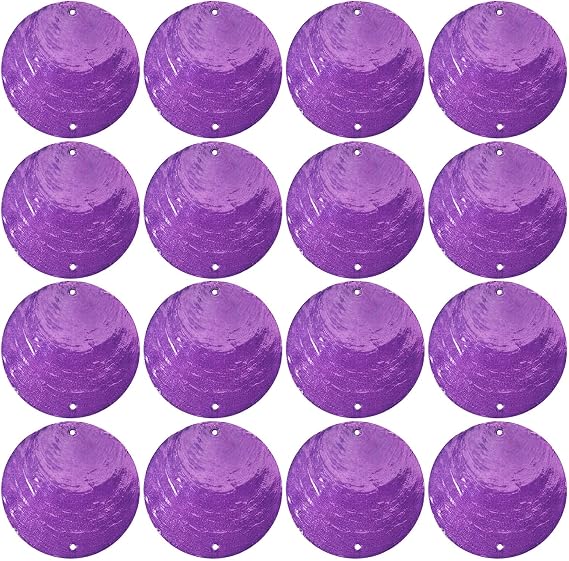 50 pcs Flat Round Shell Connector Charms 50 mm Natural Capiz Shell Charms Seashell Link Pendants for Wind Chimes DIY Craft Hanging Jewelry Making,Purple