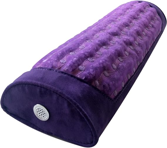 Non-Electric Amethyst Mini Pillow 17"x5"x3" Firm Cervical Support Bolster - Crystals Naturally Emit Infrared Rays & Ions Using Body Heat - Matches Purple Bio Stimulation Mats