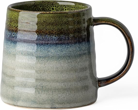 15.5oz Large Heavyweight Ceramic Mug, Reactive (Light Green)