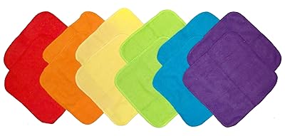 Neat Solutions Solid Knit Terry Washcloth Set, Multi-color, 12-Count