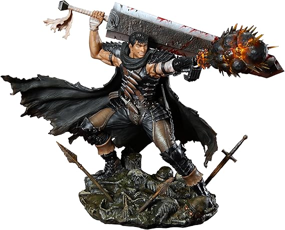 Medicos Entertainment Guts Black Swordsman Ver. Statue 10.5" Berserk 1/7 Scale