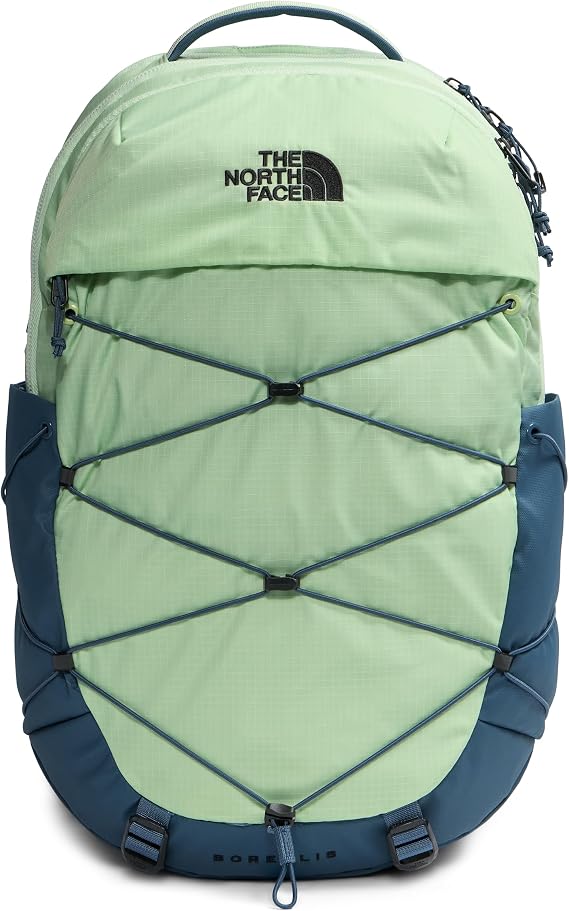 The North Face Women's Borealis Commuter Laptop Backpack - Everyday Travel Bag, Laptop Sleeve, Reflective Details, Calcified Lime/Granite Grey, One Size