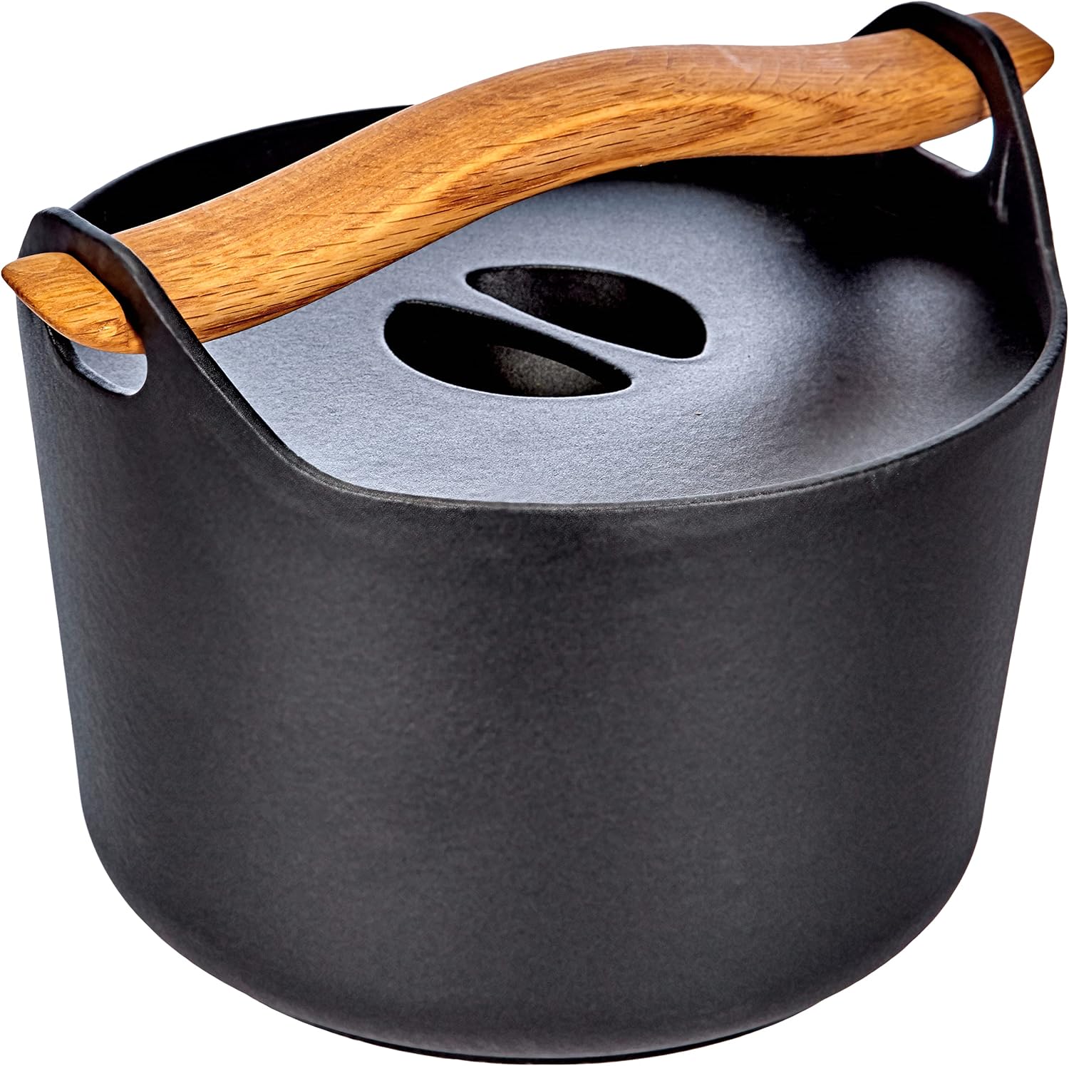 iittala 1010774 Salpaneva Casserole Cast Enameled Pot, Black, 3L