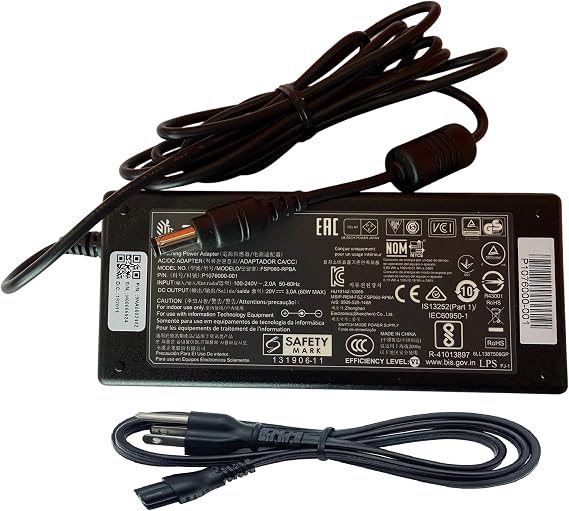 OEM 20V 3.0A 60W AC/DC Adapter Compatible with Zebra GK888D GK888T GK888TT GK888CN Label Thermal Printer SAWA-31-30020 P1086000-001 9NA0602402 20VDC 3A Power Supply Cord Charger