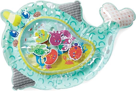 Infantino - Tapis D'eau Pat & Play Wee Wild Ones - Jeu Stimulant - Pour Nourrissons et Bébés Plus Âgés - Jeu Sensoriel & Temps sur Le Ventre