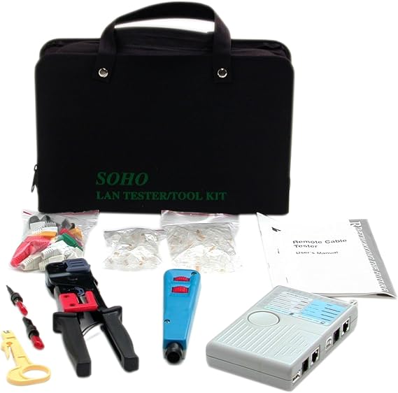 Professional RJ45 Network Installer Tool Kit w/ Carrying Case - Network tools kit , TAA (CTK400LAN)