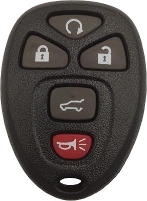 Keyless Entry Remote Car Key Shell Casing Replacement Key Fob Case Fit for 2007-2014 Suburban Tahoe TraverseGMC Acadia YukonCadillac Escalade SRXBuick EnclaveSaturn Outlook