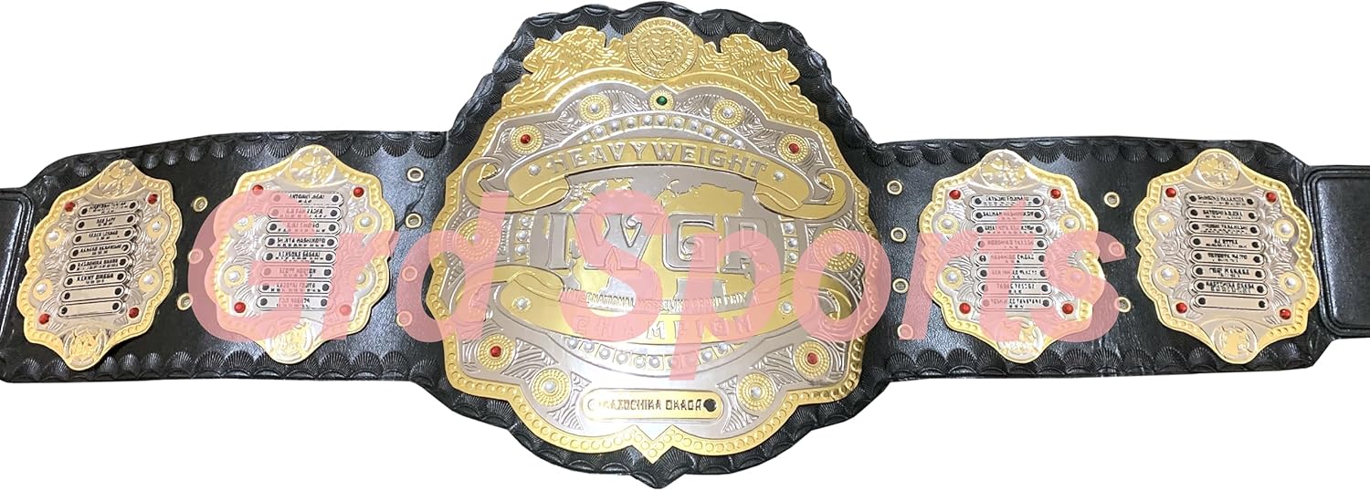 IWGP V4 Heavyweight Wrestling Championship Belt Dual Gold Plated