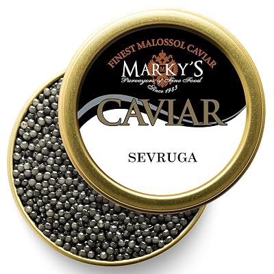 Sevruga Premium Sturgeon Black Caviar - 4 OZ  114 G - Malossol Sturgeon Black Roe  OVERNIGHT