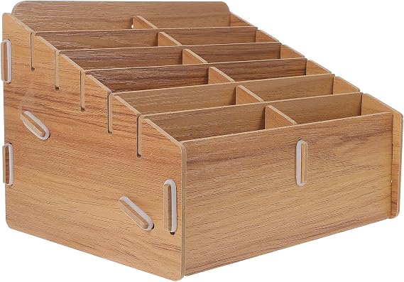 Game Cards Storage Box Portable Multi-grid Wooden Card Case | Large Capacity, Small-item Organiser, Suitable for Carrying and Gifting to Card Collectors