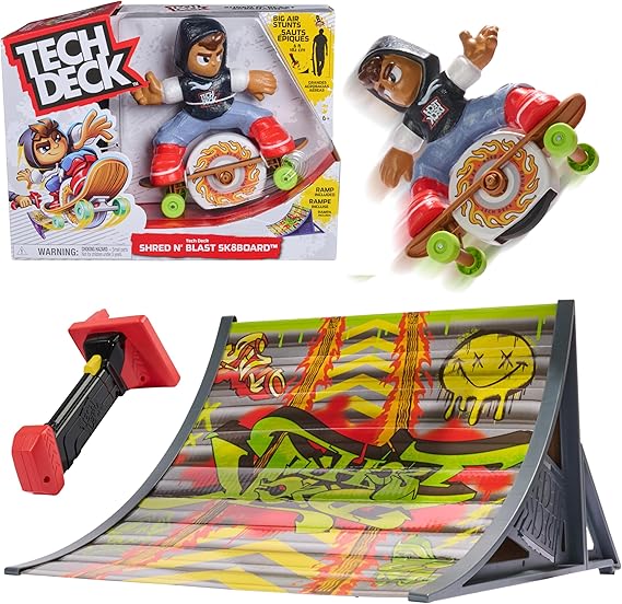 TECH DECK Shred N' Blast Motorized Finger Skateboard Toy