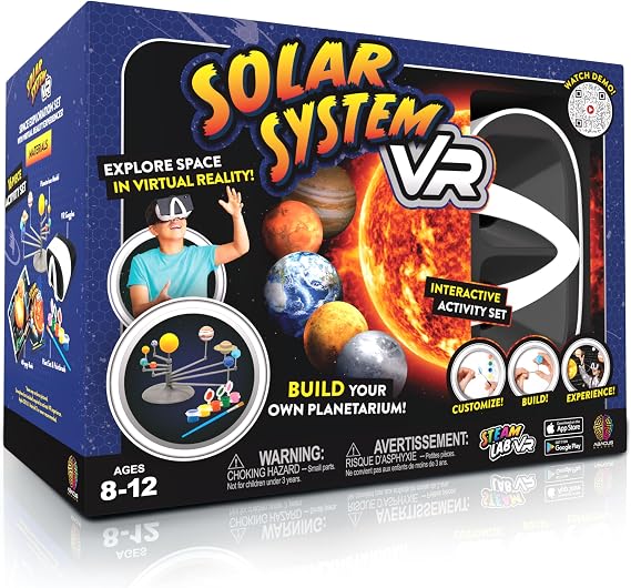 Abacus Brands STEAM Solar System VR Lab - Illustrated Interactive VR Book and STEAM Learning Activity Set - for Ages 8 and Up