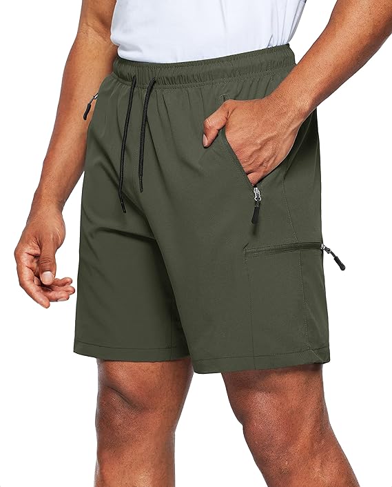 Viodia Men's Hiking Cargo Shorts with Zipper Pockets