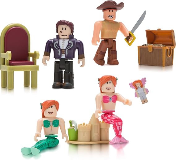 Roblox Celebrity Collection - Neverland Lagoon Four Figure Pack [Includes Exclusive Virtual Item]