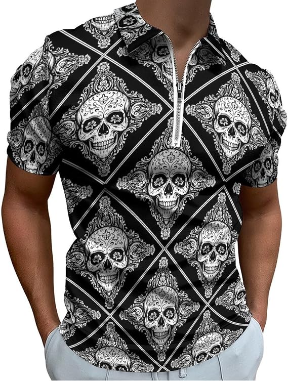 Men's Polo Shirts 2025 Short Sleeve Casual Polo T Shirt Color Block Slim Fit Golf Shirts