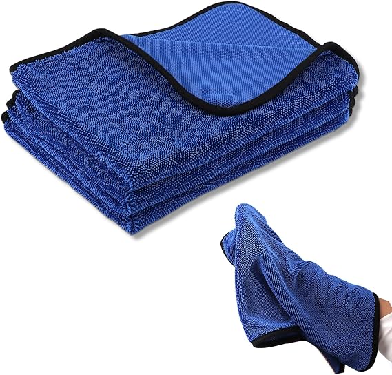 Longzhuo Large Bath Towels, 15.74'' x 23.62'' Bath Towel Set, Microfiber Bath Towels Pack of 3, Lighter Weight, Quicker to Dry, Highly Absorbent, Beach Towel for Bathroom, Gym, Hotel, SPA (Blue)