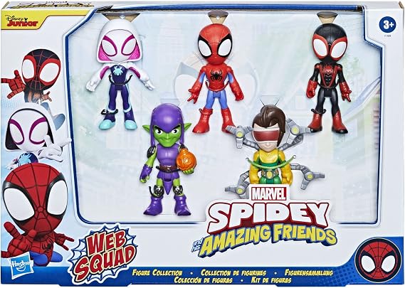Marvel Spidey &amp; His Amazing Friends Action Figures Superheroes + Villains (Choose Figure) (Spidey &amp; Friends Villain Pack (5 Figures))