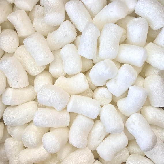 Biodegradable Peanuts 0.5 cu ft naturaly antistatic compostable popcorn for packaging