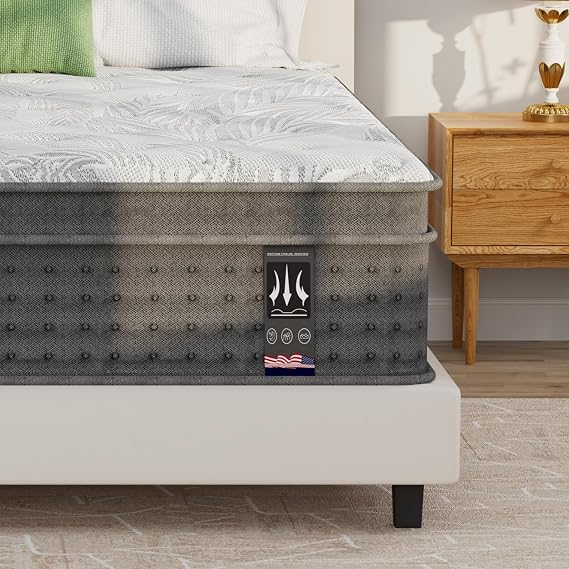 Twin Size Mattress,14 Inch Hybrid Memory Foam Twin Mattress in a Box, Independent Pocket Coils for Motion Isolation,Upgraded Support,CertiPUR-US, 75"*39"*14