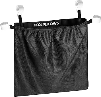 Elastic Mesh Side Pouch for Pool Storage Bin, Net Pocket, Hanging Bag on Rods, Expanded Organizer for Pool Accessories, Outdoor Supplies, Indoor Clutter, 19.7 * 19.7 in