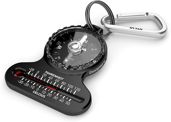 Pocket Compass, Black, One Size