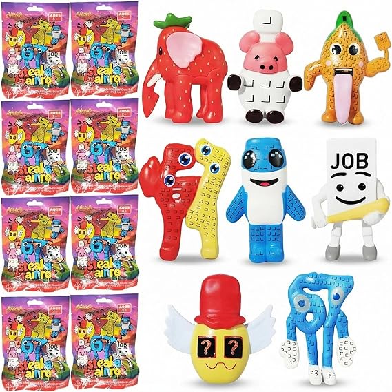 8PCS Steal A Brainrot Action Figures Blind Bags, Italian Brainrot Toys Collectible Set for Fans Cute ABS Figures for Desk Decor Fun Gift Birthday Christmas Stocking Fillers