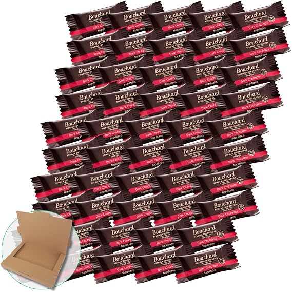 Bushar Dark 72% Chocolate, 50 Pieces, 100 Pieces, Choose from Individual Packaging, Chocolate, Milk Caramel, Belgian Chocolate, Luxurious, High Cacao, Large Capacity, Discreet Sweets, Petite Gift