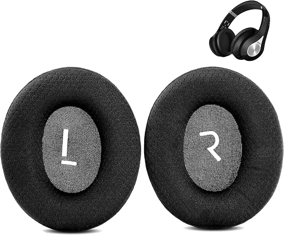 Breathable&Durable Earpads Cushion Replacement Compatible with Mpow 059 / H1 / H5 Bluetooth Headphones Ear Pads with Mesh Fabric and Memory Foam