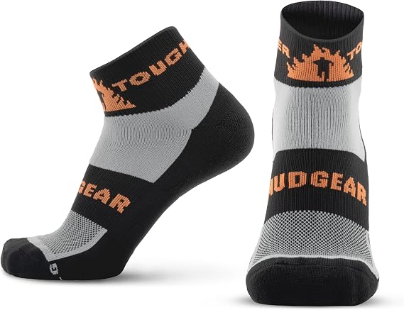 MudGear Quarter Crew Trail Running Socks, Blister-Resistant, Sweat-Resistant for Running, Hiking, Cycling & Outdoor