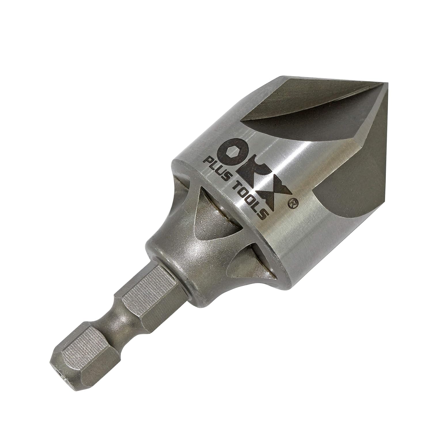 ORXPLUS Tools 5 Flute Metal Countersink Drill Bit, 90 Degree for 14'' Hex Shank Fit 316"-1516"4mm-23mm